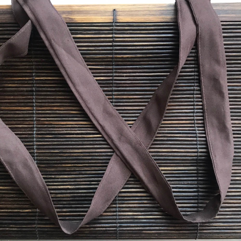 Dark Wood Rectangular Purse